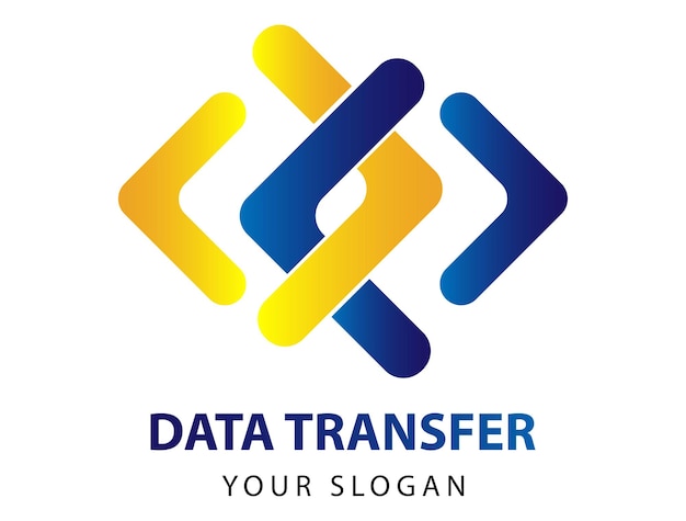 Logotipo de transferencia de datos web. logotipo de datos