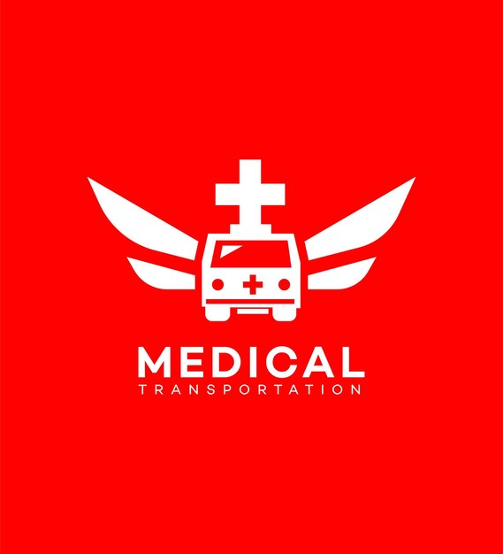 Logotipo del transporte médico