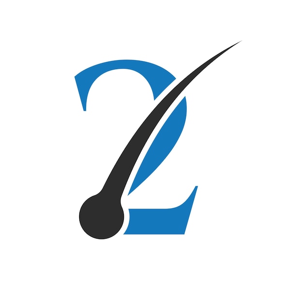 Logotipo de tratamiento capilar en plantilla vectorial de 2 letras Diseño de logotipo dermatológico Tratamiento para el cuidado del cabello