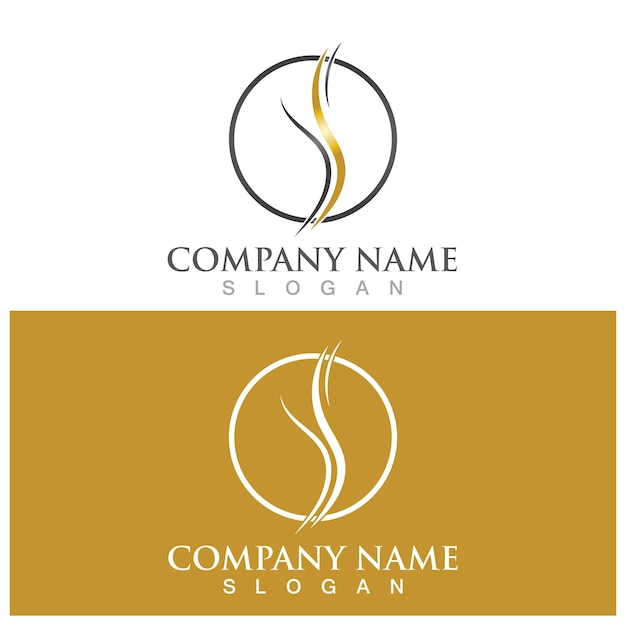Logotipo de tratamiento capilar y plantilla vectorial
