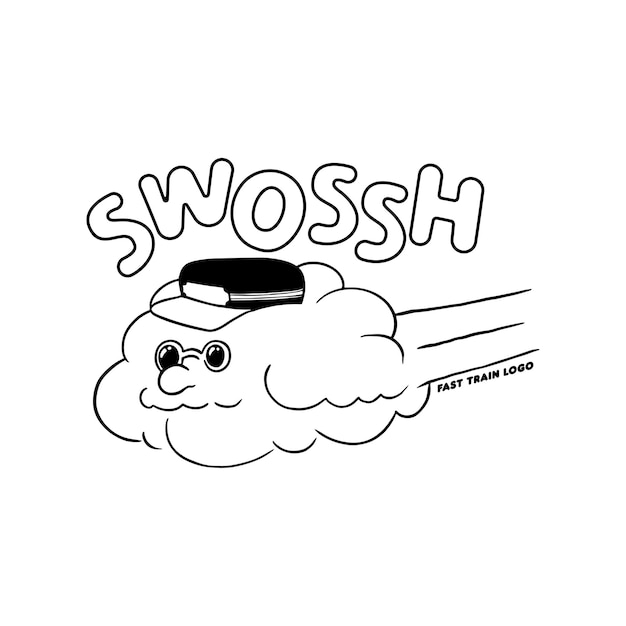 El logotipo del tren rápido Swoosh