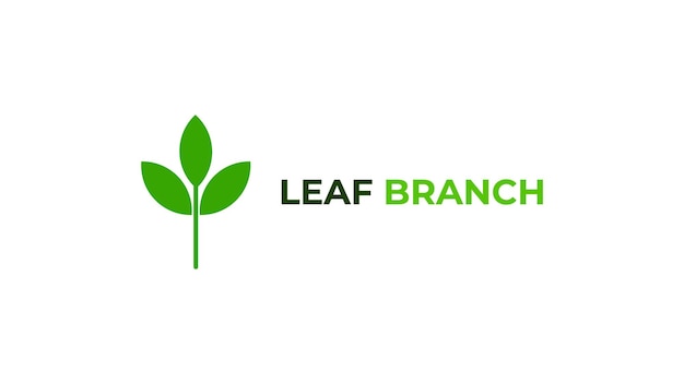 Vector logotipo de tres hojas verdes sobre fondo blanco