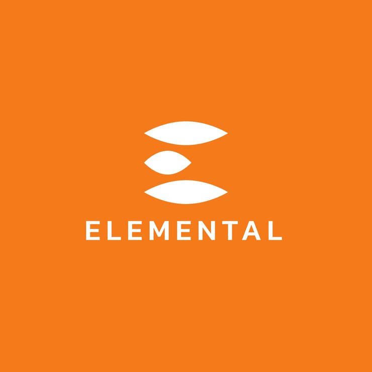 Vector logotipo de tres óvalos puntiagudos que forman una letra grande.