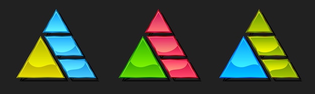 Logotipo triangular abstracto Logotipo plantilla de diseño de negocios Idea estilizada de logotipo de negocio Ilustración vectorial