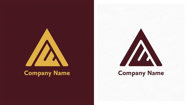 Un logotipo triangular AW