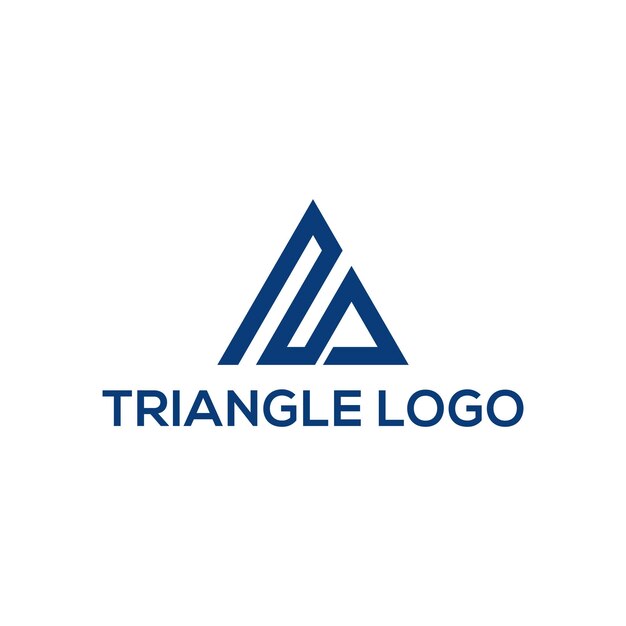 logotipo triangular diseño simple y limpio