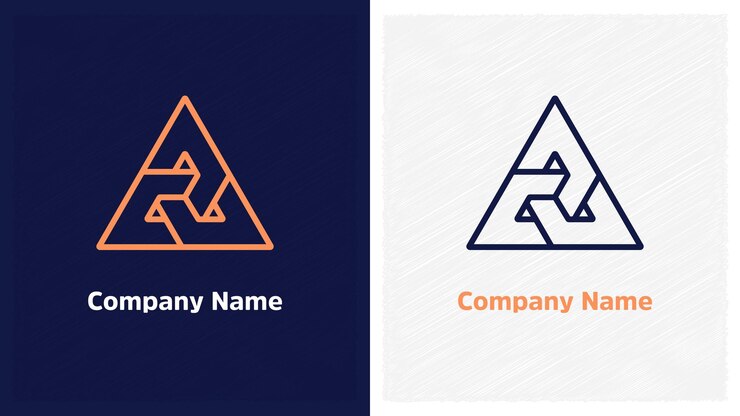 Vector logotipo triangular de primera calidad