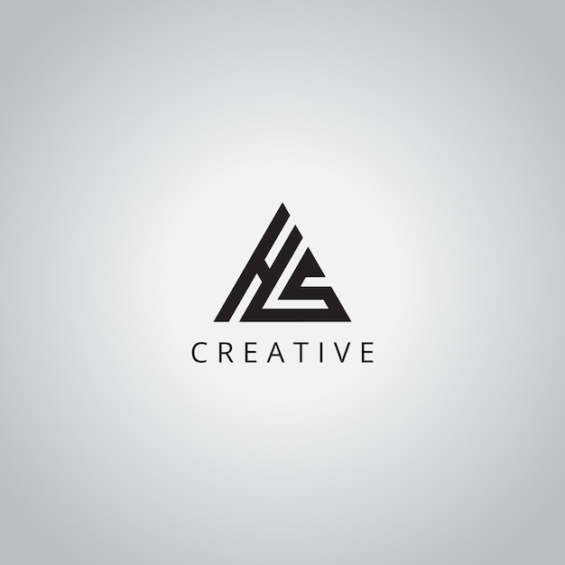 El logotipo del triángulo creativo de HS