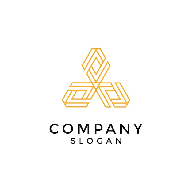 logotipo de triángulo elegante abstracto