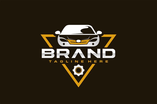 El logotipo del triángulo de engranajes del automóvil