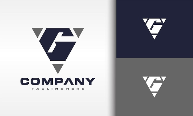 Logotipo del triángulo de la letra G