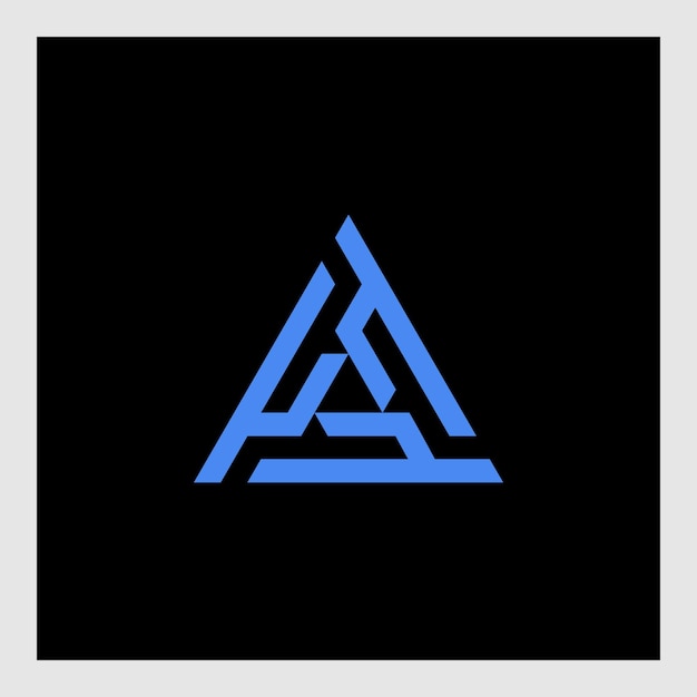 Logotipo de triángulo de tres elementos. Logotipo de empresa de símbolo abstracto.