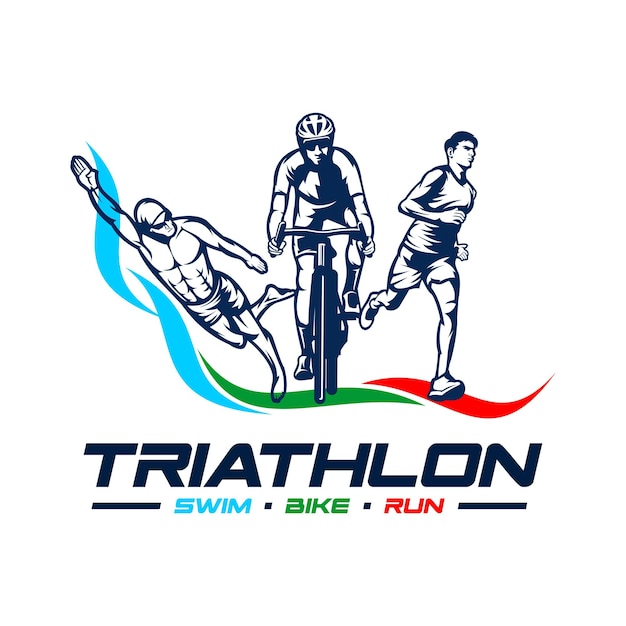 Vector logotipo de triatlón