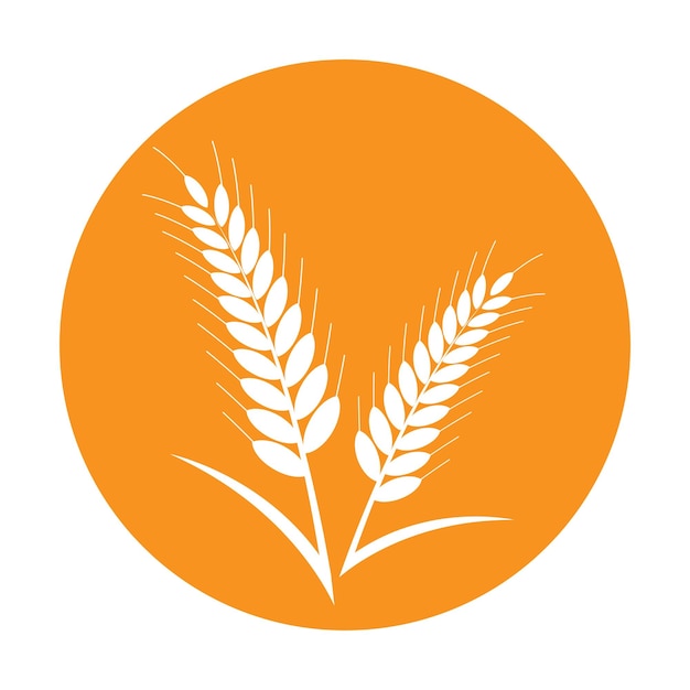 El logotipo del trigo en el vector del círculo del tigre