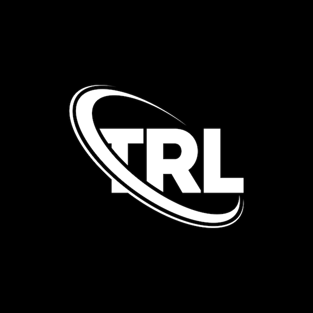 Logotipo TRL TRL letra TRL letra diseño logotipo iniciales TRL logotipo vinculado con círculo y mayúscula monograma logotipo TRL tipografía para negocios de tecnología y marca inmobiliaria