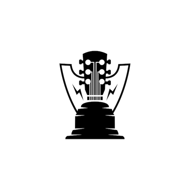 Logotipo de trofeo de guitarra