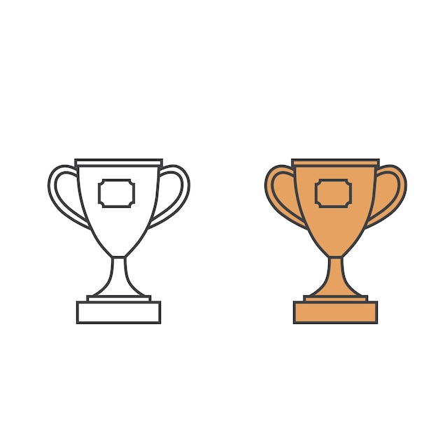 Logotipo del trofeo con ilustración vectorial