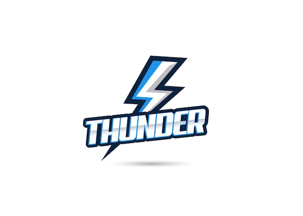 Logotipo del trueno logotipo eléctrico o logotipo del rayo