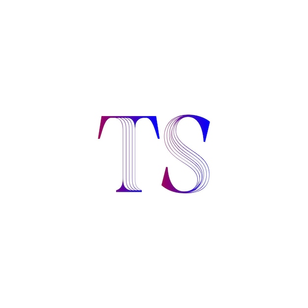 El logotipo de ts en negrita