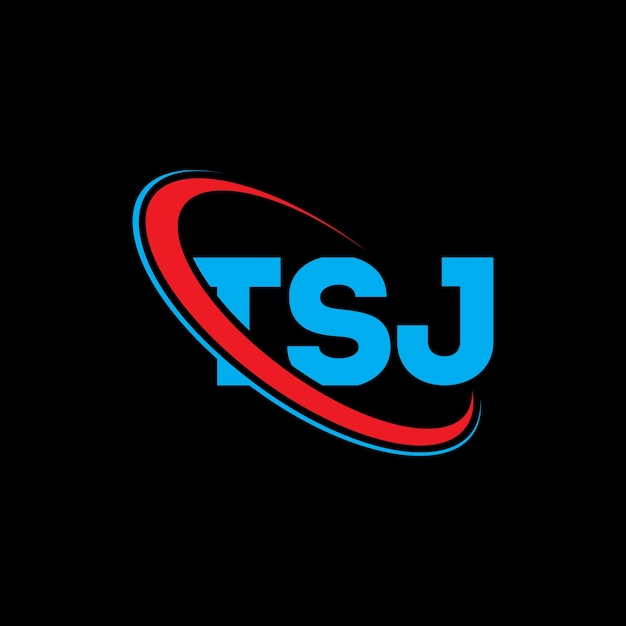 El logotipo TSJ, la letra TSJ, el diseño del logotipo de la carta TSJ, las iniciales TSJ, vinculado con un círculo y un monograma en mayúsculas, el logotipo TSG, la tipografía para el negocio tecnológico y la marca inmobiliaria.