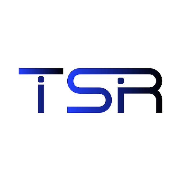 El logotipo de TSR es una tipografía abstracta, un diseño vectorial moderno y minimalista.