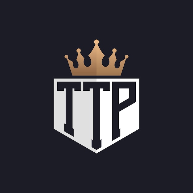 Logotipo TTP de lujo con corona iniciales elegantes logotipo de letra TTP para marcas exclusivas letra TTP monograma para empresas de alta gama