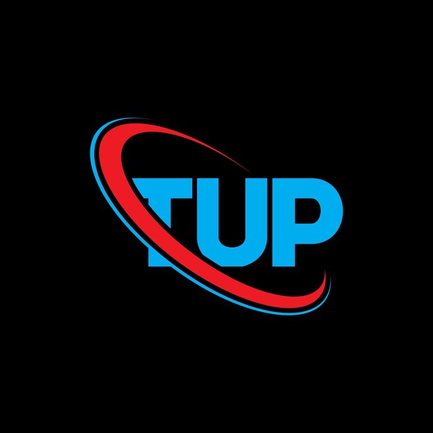 Logotipo TUP TUP letra TUP letra diseño de logotipo Iniciales TUP logotipo vinculado con círculo y mayúscula monograma logotipo TUP tipografía para negocios de tecnología y marca inmobiliaria