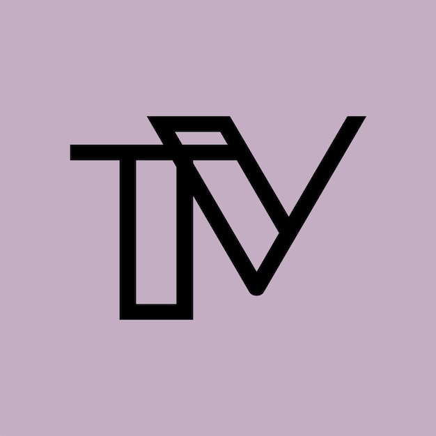 Vector el logotipo de tv en negrita y abstracto marca el ícono moderno