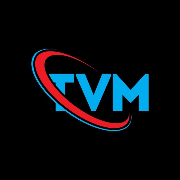 Logotipo TVM letra TVM diseño de logotipo de letra TVM iniciales logotipo TVM vinculado con círculo y mayúscula logotipo monograma TVM tipografía para negocios de tecnología y marca inmobiliaria