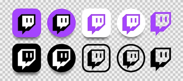 Logotipo de twitch en un fondo transparente