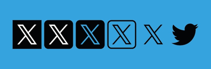 Vector logotipo de twitter silueta negra twitter x modificado logotipo de twitter redes sociales cambio de marca iconos vectoriales