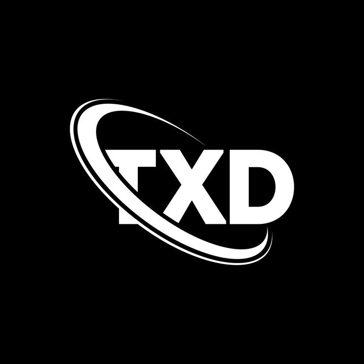 Vector logotipo txd diseño del logotipo de la letra txd iniciales logotipo de txd vinculado con círculo y monograma en mayúscula logotipo de la tipografía txd para negocios tecnológicos y marca inmobiliaria