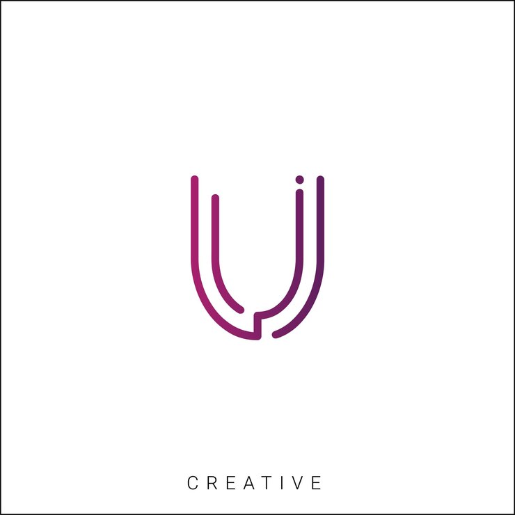 Vector el logotipo de u latter template vector colorful monogram symbol font logotipo de diseño moderno basado en el logotipo inicial