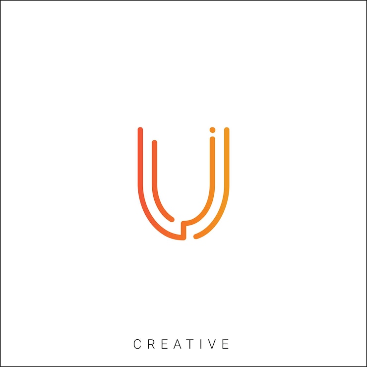 Vector el logotipo de u latter template vector colorful monogram symbol font logotipo de diseño moderno basado en el logotipo inicial