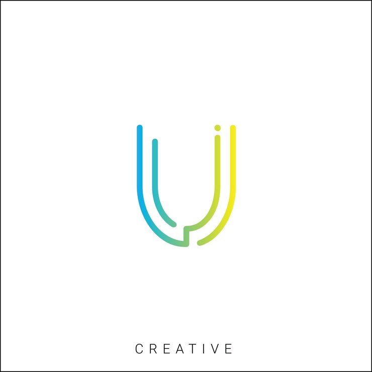 Vector el logotipo de u latter template vector colorful monogram symbol font logotipo de diseño moderno basado en el logotipo inicial