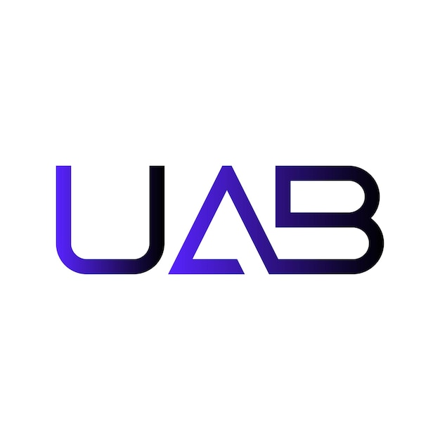 El logotipo de la UAB es una tipografía abstracta, un diseño vectorial moderno y minimalista.