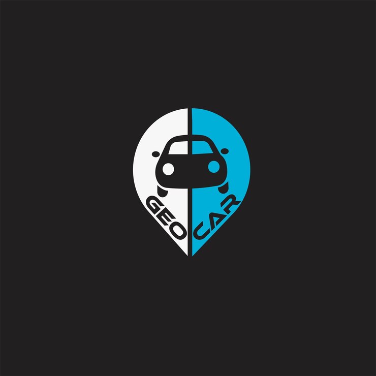 Vector logotipo de ubicación del automóvil imágenes diseño de ilustración y logotipo del automóvil geo