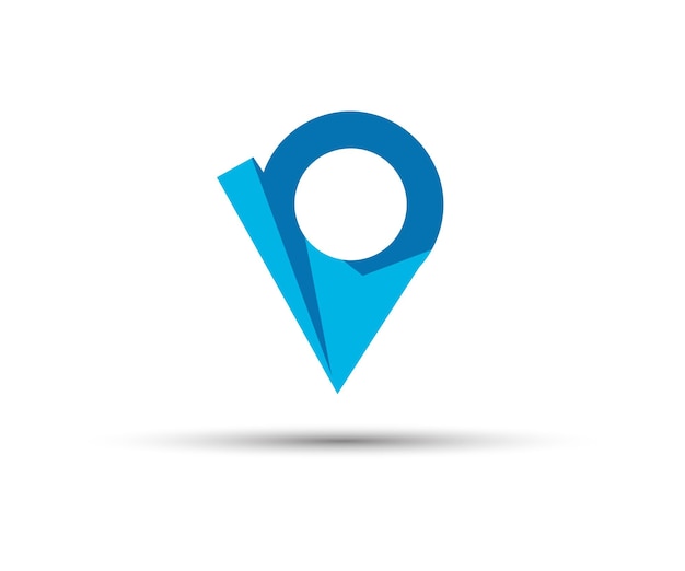 Un logotipo para una ubicación llamada pin