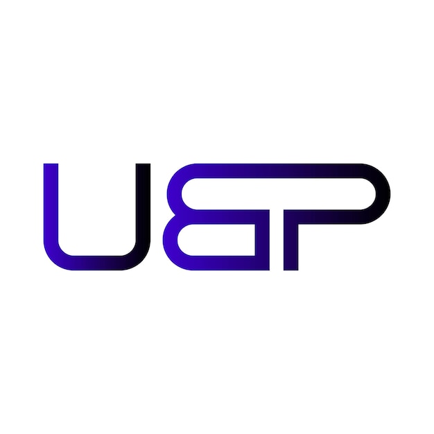 El logotipo de UBP es una tipografía abstracta, un diseño vectorial moderno y minimalista.