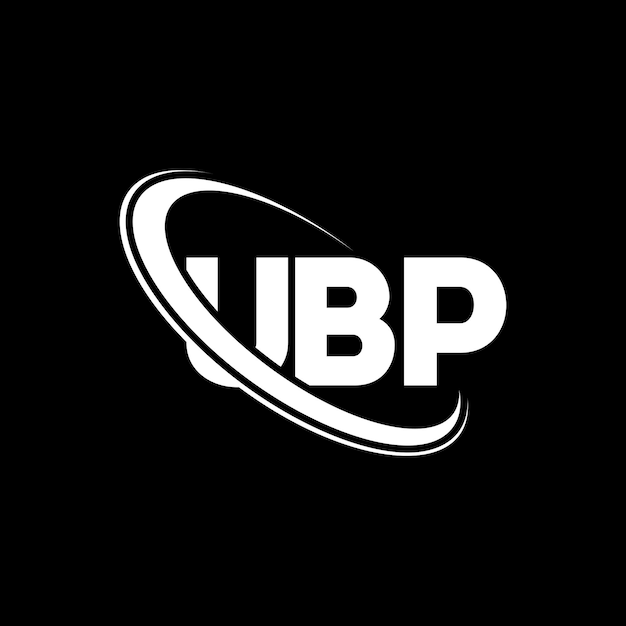 El logotipo de UBP, la letra UBP, el diseño del logotipo de la carta UBP, las iniciales del logotipo UBP vinculadas con un círculo y un monograma en mayúscula, el logotipo de Ubp, la tipografía para el negocio tecnológico y la marca inmobiliaria.
