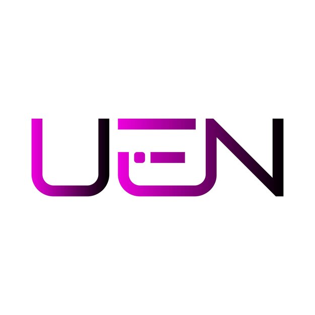 Logotipo de la UEN tipografía abstracta diseño vectorial mínimo moderno simple