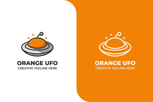 Logotipo de ufo naranja