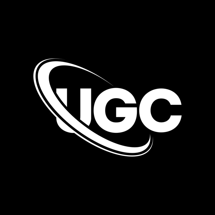 Vector logotipo ugc letra ugc diseño de logotipo de letra ugc iniciales logotipo ugc vinculado con círculo y mayúscula monograma logotipo tipografía ugc para negocios de tecnología y marca inmobiliaria