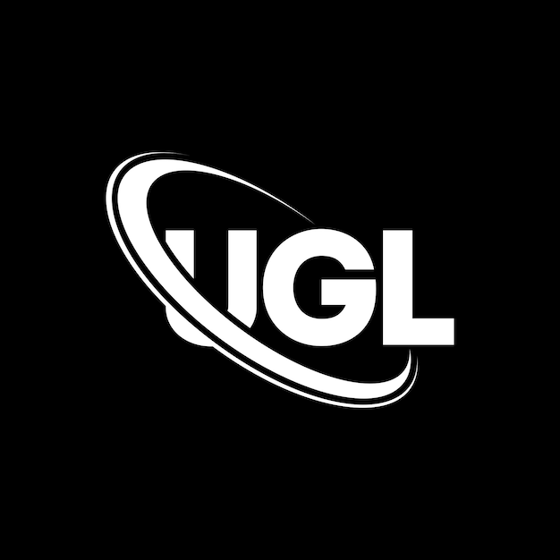 Logotipo UGL UGL letra UGL letra diseño de logotipo Iniciales UGL logotipo vinculado con círculo y mayúscula monograma logotipo UGL tipografía para negocios de tecnología y marca inmobiliaria