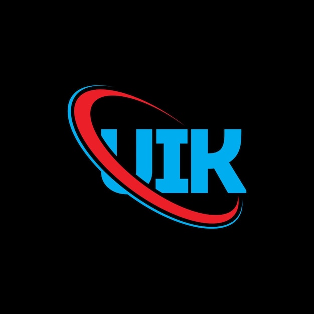 Logotipo UIK UIK letra UIK letra diseño logotipo Iniciales logotipo UIK vinculado con círculo y mayúscula monograma logotipo UIC tipografía para negocios tecnológicos y marca inmobiliaria