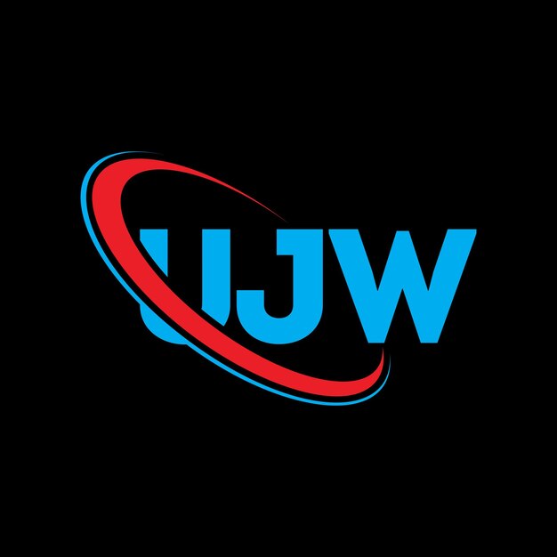 Logotipo UJW letra UJW letra diseño del logotipo Iniciales UJW logotipo vinculado con círculo y mayúscula monograma logotipo UJW tipografía para negocios tecnológicos y marca inmobiliaria