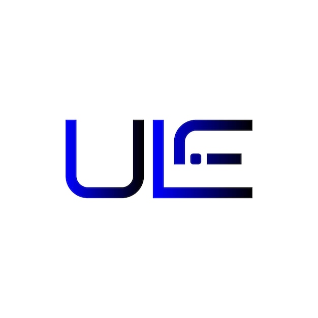 El logotipo de ULE es una tipografía abstracta, un diseño vectorial moderno y mínimo.
