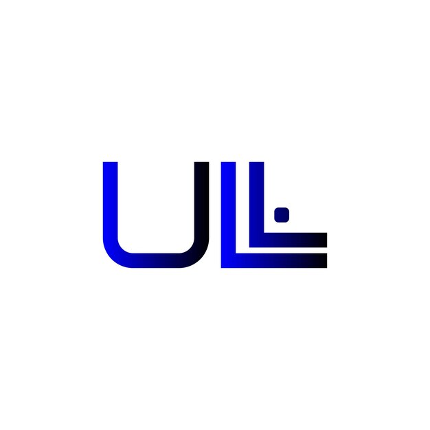 Logotipo de ULL tipografía abstracta diseño vectorial mínimo moderno y sencillo