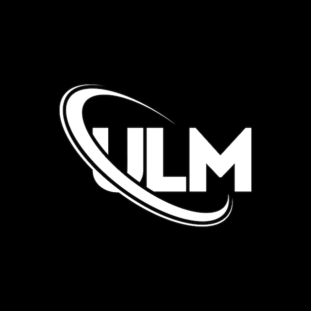 Logotipo ULM: diseño de logotipo de letra ULM: iniciales, logotipo ULM vinculado con círculo y mayúsculas, logotipo de monograma, tipografía ULM para negocios tecnológicos y marca inmobiliaria.