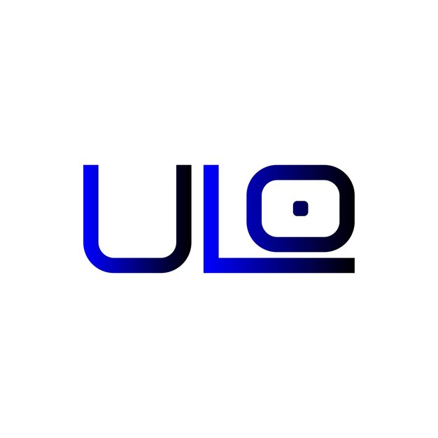El logotipo de ULO es una tipografía abstracta, un diseño vectorial moderno y minimalista.